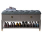 14" W Cushioned Seating Bench Rectangle Shoe Storage Entryway Bench 31.5"L x 13.8"W x 18.9"H Grey Clearhalo 'Benches' 'Chairs & Seating' 'furn' 'furn_benches' 'Furniture' 'Living Room Furniture' 6717669