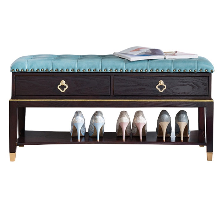 14" W Cushioned Seating Bench Rectangle Shoe Storage Entryway Bench Clearhalo 'Benches' 'Chairs & Seating' 'furn' 'furn_benches' 'Furniture' 'Living Room Furniture' 6717670