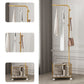 Metal and Slate Entrance Coat Rack Modern Minimalist Home Floor Coat Rack Clearhalo 'Entry & Mudroom Furniture' 'furn' 'furn_hall_tree_coat_racks' 'Furniture' 'Hall Trees & Coat Racks' 'hall_tree_coat_racks' 6719017