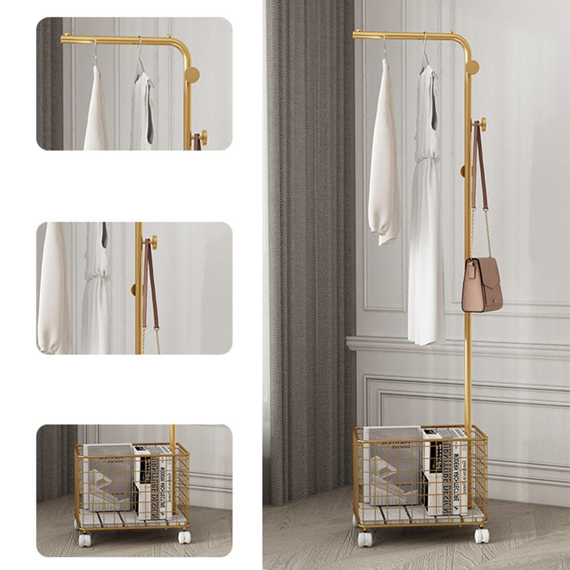 Metal and Slate Entrance Coat Rack Modern Minimalist Home Floor Coat Rack Clearhalo 'Entry & Mudroom Furniture' 'furn' 'furn_hall_tree_coat_racks' 'Furniture' 'Hall Trees & Coat Racks' 'hall_tree_coat_racks' 6719017
