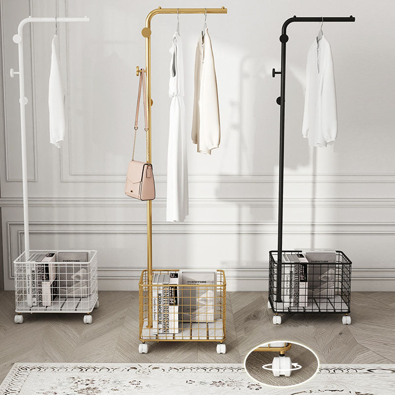 Metal and Slate Entrance Coat Rack Modern Minimalist Home Floor Coat Rack Clearhalo 'Entry & Mudroom Furniture' 'furn' 'furn_hall_tree_coat_racks' 'Furniture' 'Hall Trees & Coat Racks' 'hall_tree_coat_racks' 6719018
