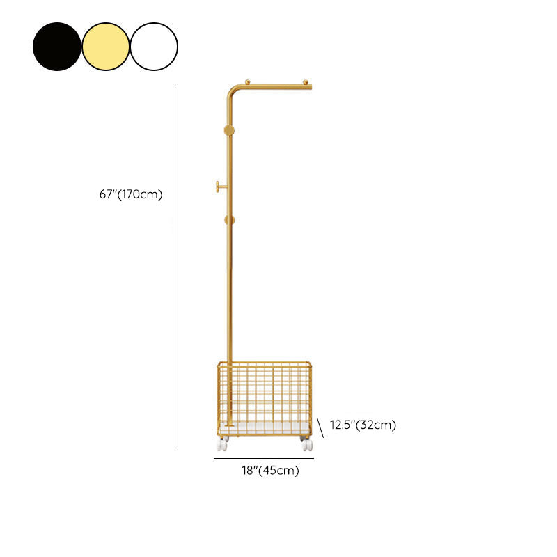 Metal and Slate Entrance Coat Rack Modern Minimalist Home Floor Coat Rack Clearhalo 'Entry & Mudroom Furniture' 'furn' 'furn_hall_tree_coat_racks' 'Furniture' 'Hall Trees & Coat Racks' 'hall_tree_coat_racks' 6719022