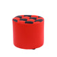 Color Block Ottoman Faux Leather Stain Resistant Cylinder Shape Pouf Ottoman Clearhalo 'furn' 'furn_ottomans_poufs' 'Furniture' 'Living Room Furniture' 'Ottomans & Poufs' 'ottomans_poufs' 6719093