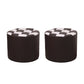 Color Block Ottoman Faux Leather Stain Resistant Cylinder Shape Pouf Ottoman 12"L x 12"W x 11"H Brown 2 Piece Set Clearhalo 'furn' 'furn_ottomans_poufs' 'Furniture' 'Living Room Furniture' 'Ottomans & Poufs' 'ottomans_poufs' 6719105
