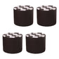 Color Block Ottoman Faux Leather Stain Resistant Cylinder Shape Pouf Ottoman 12"L x 12"W x 11"H Brown 4 Piece Set Clearhalo 'furn' 'furn_ottomans_poufs' 'Furniture' 'Living Room Furniture' 'Ottomans & Poufs' 'ottomans_poufs' 6719106