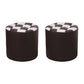 Color Block Ottoman Faux Leather Stain Resistant Cylinder Shape Pouf Ottoman 12"L x 12"W x 14"H Brown 2 Piece Set Clearhalo 'furn' 'furn_ottomans_poufs' 'Furniture' 'Living Room Furniture' 'Ottomans & Poufs' 'ottomans_poufs' 6719109