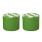 Color Block Ottoman Faux Leather Stain Resistant Cylinder Shape Pouf Ottoman 12"L x 12"W x 11"H Green 2 Piece Set Clearhalo 'furn' 'furn_ottomans_poufs' 'Furniture' 'Living Room Furniture' 'Ottomans & Poufs' 'ottomans_poufs' 6719118