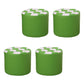 Color Block Ottoman Faux Leather Stain Resistant Cylinder Shape Pouf Ottoman 12"L x 12"W x 11"H Green 4 Piece Set Clearhalo 'furn' 'furn_ottomans_poufs' 'Furniture' 'Living Room Furniture' 'Ottomans & Poufs' 'ottomans_poufs' 6719119
