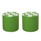 Color Block Ottoman Faux Leather Stain Resistant Cylinder Shape Pouf Ottoman 12"L x 12"W x 14"H Green 2 Piece Set Clearhalo 'furn' 'furn_ottomans_poufs' 'Furniture' 'Living Room Furniture' 'Ottomans & Poufs' 'ottomans_poufs' 6719121