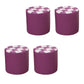 Color Block Ottoman Faux Leather Stain Resistant Cylinder Shape Pouf Ottoman 12"L x 12"W x 14"H Purple 4 Piece Set Clearhalo 'furn' 'furn_ottomans_poufs' 'Furniture' 'Living Room Furniture' 'Ottomans & Poufs' 'ottomans_poufs' 6719128