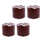 Color Block Ottoman Faux Leather Stain Resistant Cylinder Shape Pouf Ottoman 12"L x 12"W x 11"H Coffee 4 Piece Set Clearhalo 'furn' 'furn_ottomans_poufs' 'Furniture' 'Living Room Furniture' 'Ottomans & Poufs' 'ottomans_poufs' 6719137