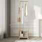 Metal and Slate Entrance Coat Rack Modern Minimalist Home Floor Coat Rack Gold With Wheels Clearhalo 'Entry & Mudroom Furniture' 'furn' 'furn_hall_tree_coat_racks' 'Furniture' 'Hall Trees & Coat Racks' 'hall_tree_coat_racks' 6719155