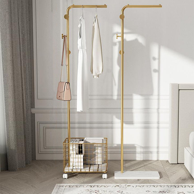 Metal and Slate Entrance Coat Rack Modern Minimalist Home Floor Coat Rack Clearhalo 'Entry & Mudroom Furniture' 'furn' 'furn_hall_tree_coat_racks' 'Furniture' 'Hall Trees & Coat Racks' 'hall_tree_coat_racks' 6719156