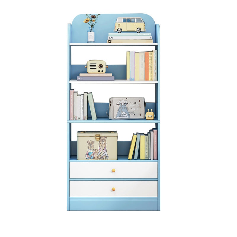 Contemporary Wood Chest Rectangle with Doors Side Cabinet with Shelves 24.4"L x 11.8"W x 63.8"H Light Blue Clearhalo 'Cabinets & Chests' 'cabinets_chests' 'furn' 'furn_cabinets_chests' 'Furniture' 'Living Room Furniture' 6719161