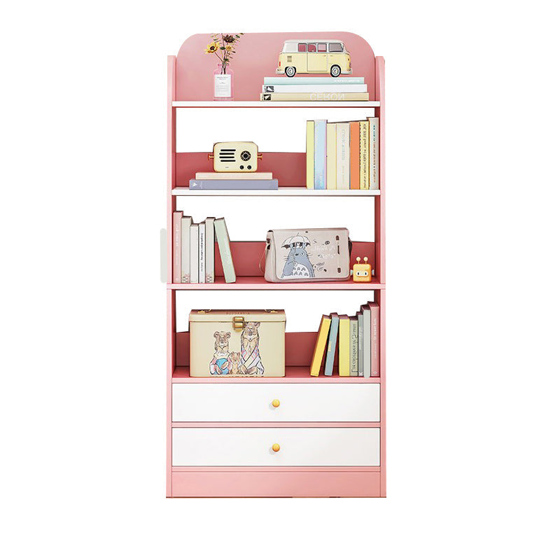 Contemporary Wood Chest Rectangle with Doors Side Cabinet with Shelves 24.4"L x 11.8"W x 63.8"H Pink Clearhalo 'Cabinets & Chests' 'cabinets_chests' 'furn' 'furn_cabinets_chests' 'Furniture' 'Living Room Furniture' 6719163