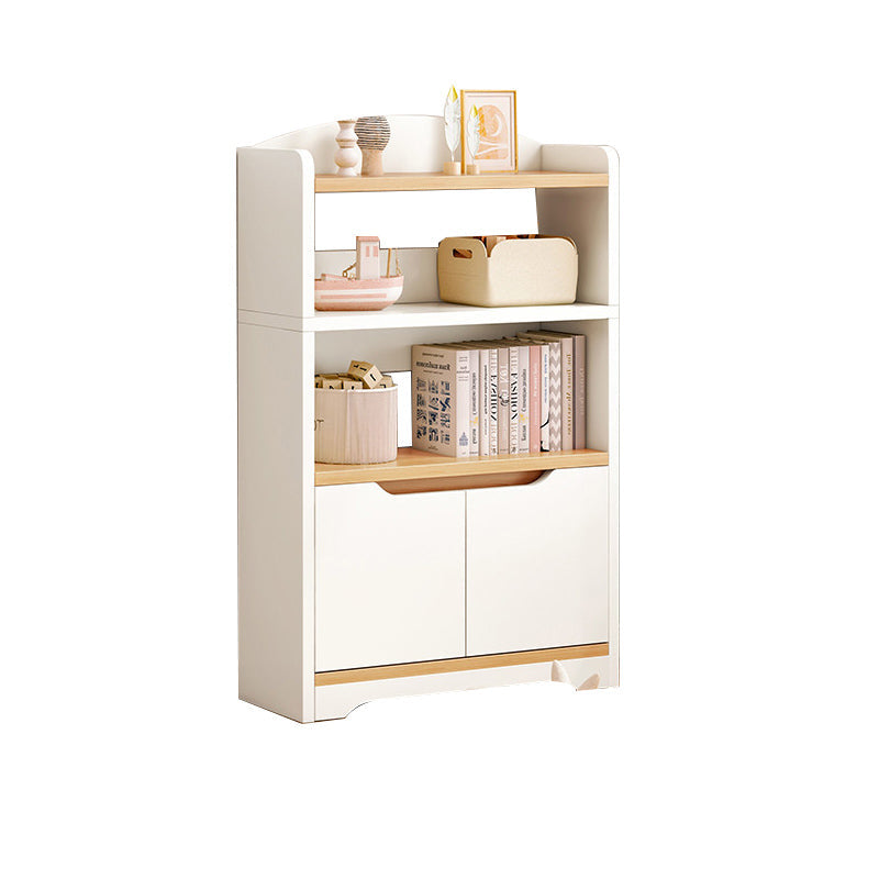 Contemporary Wood Chest Rectangle with Doors Side Cabinet with Shelves 23.6"L x 9.4"W x 47.2"H White Clearhalo 'Cabinets & Chests' 'cabinets_chests' 'furn' 'furn_cabinets_chests' 'Furniture' 'Living Room Furniture' 6719167