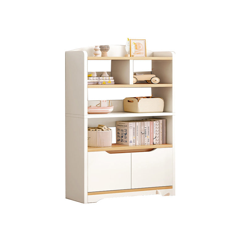 Contemporary Wood Chest Rectangle with Doors Side Cabinet with Shelves 31.5"L x 9.4"W x 57.5"H White Clearhalo 'Cabinets & Chests' 'cabinets_chests' 'furn' 'furn_cabinets_chests' 'Furniture' 'Living Room Furniture' 6719168