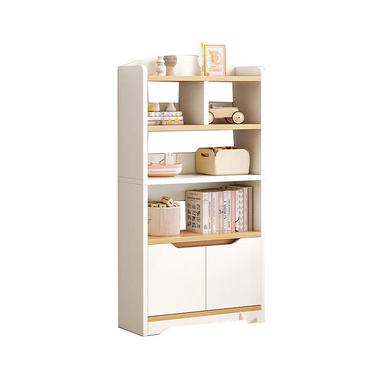 Contemporary Wood Chest Rectangle with Doors Side Cabinet with Shelves 23.6"L x 9.4"W x 57.1"H White Clearhalo 'Cabinets & Chests' 'cabinets_chests' 'furn' 'furn_cabinets_chests' 'Furniture' 'Living Room Furniture' 6719169