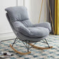 Classic Rocker Chair Pure Color Indoor Velvet Rocking Chair with Dark legs Off-White Clearhalo 'Chairs & Seating' 'furn' 'furn_rocking_chairs' 'Furniture' 'Living Room Furniture' 'Rocking Chairs' 'rocking_chairs' 6719192