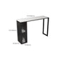 Industrial Sintered Stone 1/2/5 Pieces Bar Table Set Rectangle Bar Table with Metal Legs
