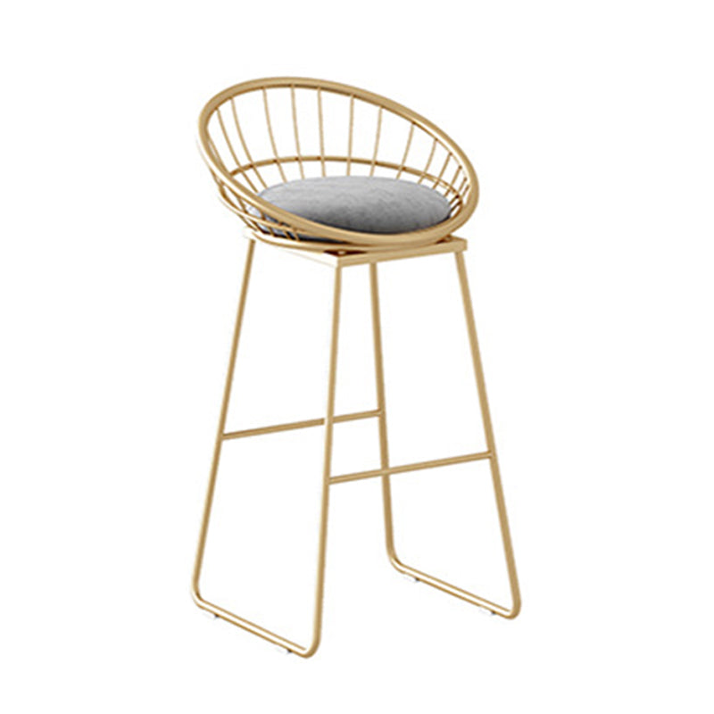 Glam Rectangle Bar Set 1/2 Pieces Self-Storing Leaf Pub Table with Upholstered Stool Gold 30"H Stool (Single) Clearhalo 'Bar Furniture' 'furn' 'furn_home_bar_bar_sets' 'Furniture' 'Home Bars & Bar Sets' 'home_bar_bar_sets' 'Kitchen & Dining Furniture' 6719319