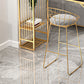 Glam Rectangle Bar Set 1/2 Pieces Self-Storing Leaf Pub Table with Upholstered Stool Clearhalo 'Bar Furniture' 'furn' 'furn_home_bar_bar_sets' 'Furniture' 'Home Bars & Bar Sets' 'home_bar_bar_sets' 'Kitchen & Dining Furniture' 6719325