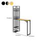 Glam Rectangle Bar Set 1/2 Pieces Self-Storing Leaf Pub Table with Upholstered Stool Clearhalo 'Bar Furniture' 'furn' 'furn_home_bar_bar_sets' 'Furniture' 'Home Bars & Bar Sets' 'home_bar_bar_sets' 'Kitchen & Dining Furniture' 6719327