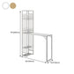 Glam Rectangle Bar Set 1/2 Pieces Self-Storing Leaf Pub Table with Upholstered Stool Clearhalo 'Bar Furniture' 'furn' 'furn_home_bar_bar_sets' 'Furniture' 'Home Bars & Bar Sets' 'home_bar_bar_sets' 'Kitchen & Dining Furniture' 6719328