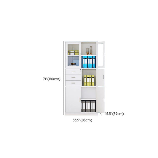 Armoire de fichiers moderne étagères de stockage réglables en acier et tiroirs de verrouillage