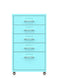 Contemporary Steel Filing Cabinet File Pedestal File Cabinet with Drawers 11"L x 16.1"W x 27.2"H Blue Clearhalo 'Filing Cabinets' 'filling_cabinets' 'furn' 'furn_filling_cabinets' 'Furniture' 'Office Furniture' 6719367