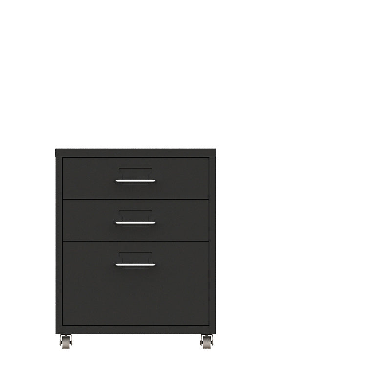Contemporary Steel Filing Cabinet File Pedestal File Cabinet with Drawers 11"L x 16"W x 19"H Black Clearhalo 'Filing Cabinets' 'filling_cabinets' 'furn' 'furn_filling_cabinets' 'Furniture' 'Office Furniture' 6719368