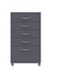 Contemporary Steel Filing Cabinet File Pedestal File Cabinet with Drawers 11"L x 16.1"W x 27.2"H Grey Clearhalo 'Filing Cabinets' 'filling_cabinets' 'furn' 'furn_filling_cabinets' 'Furniture' 'Office Furniture' 6719372