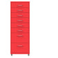 Contemporary Steel Filing Cabinet File Pedestal File Cabinet with Drawers 11"L x 16"W x 43"H Red Clearhalo 'Filing Cabinets' 'filling_cabinets' 'furn' 'furn_filling_cabinets' 'Furniture' 'Office Furniture' 6719382