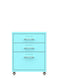 Contemporary Steel Filing Cabinet File Pedestal File Cabinet with Drawers 11"L x 16"W x 19"H Blue Clearhalo 'Filing Cabinets' 'filling_cabinets' 'furn' 'furn_filling_cabinets' 'Furniture' 'Office Furniture' 6719384