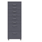 Contemporary Steel Filing Cabinet File Pedestal File Cabinet with Drawers 11"L x 16"W x 43"H Grey Clearhalo 'Filing Cabinets' 'filling_cabinets' 'furn' 'furn_filling_cabinets' 'Furniture' 'Office Furniture' 6719386