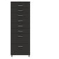 Contemporary Steel Filing Cabinet File Pedestal File Cabinet with Drawers 11"L x 16"W x 43"H Black Clearhalo 'Filing Cabinets' 'filling_cabinets' 'furn' 'furn_filling_cabinets' 'Furniture' 'Office Furniture' 6719390