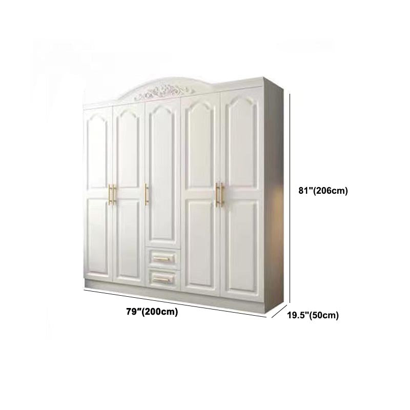 French Country Wardrobe White Wooden Wardrobe Closet for Bedroom Clearhalo 'Armoires & Wardrobes' 'armoires_wardrobes' 'Bedroom Furniture' 'furn' 'furn_armoires_wardrobes' 'Furniture' 6719398