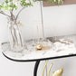31.5 "H Modern Console Accent Table Acabado antiguo Consola Half Moon