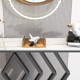 Tavolo console in pietra glam rettangolo di divani console per sala