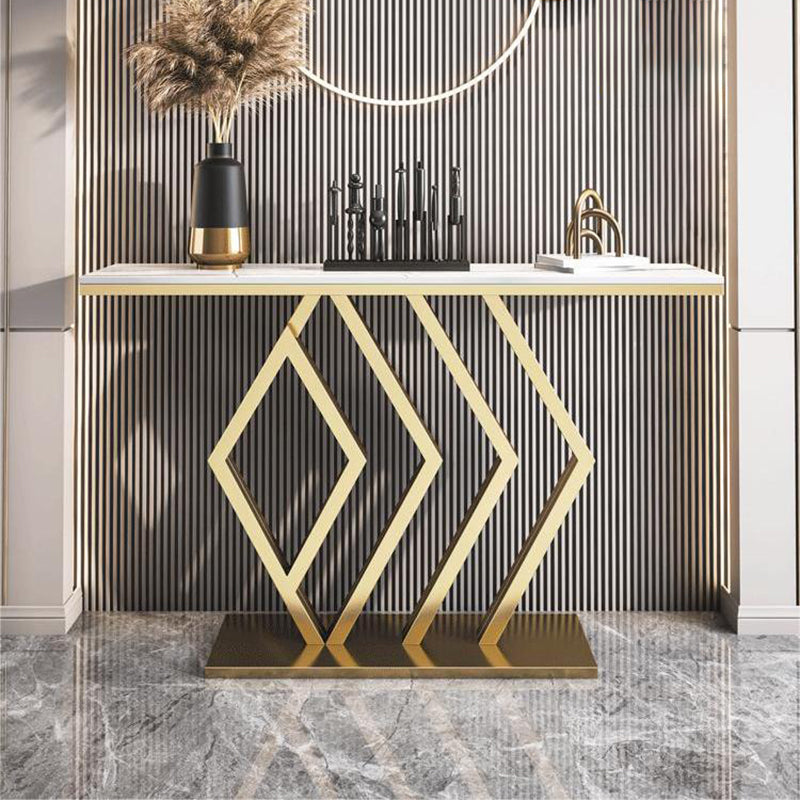 Tavolo console in pietra glam rettangolo di divani console per sala