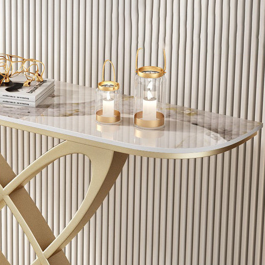 Tavolo console in pietra glam in ferro graffio di divano console resistente alla sala