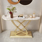Tavolo console in pietra glam in ferro graffio di divano console resistente alla sala