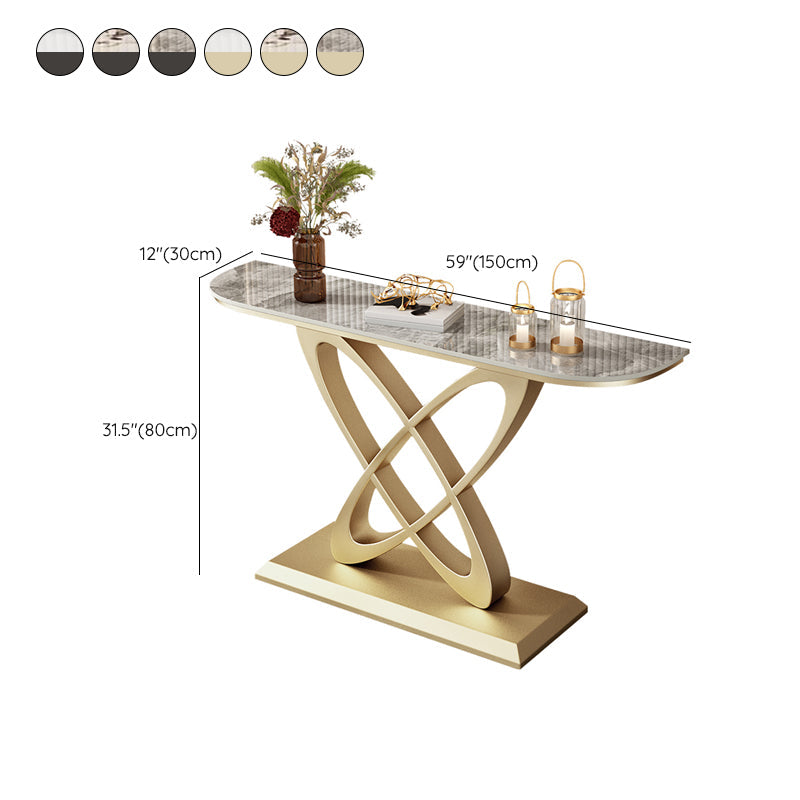 Tavolo console in pietra glam in ferro graffio di divano console resistente alla sala