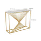 Tavolo da divano console in marmo glam tavolo accento per cornice oro per hall