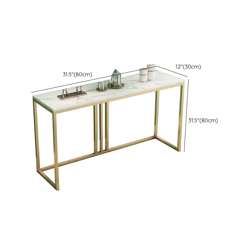 Tavolo da divano console in marmo glam tavolo accento per cornice oro per hall