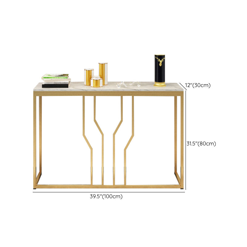 Tavolo da divano console in marmo glam tavolo accento per cornice oro per hall