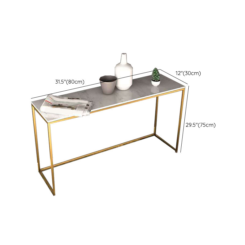 Tavolo da divano console in marmo glam tavolo accento per cornice oro per hall