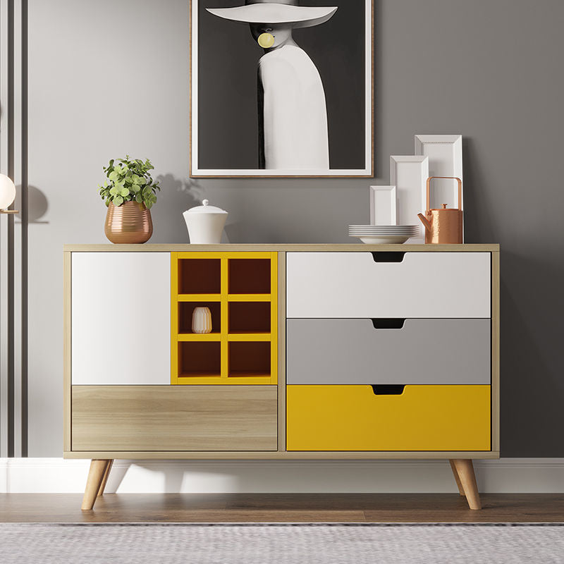 Scheda laterale in stile Glam Porta in legno ingegnerizzato per soggiorno