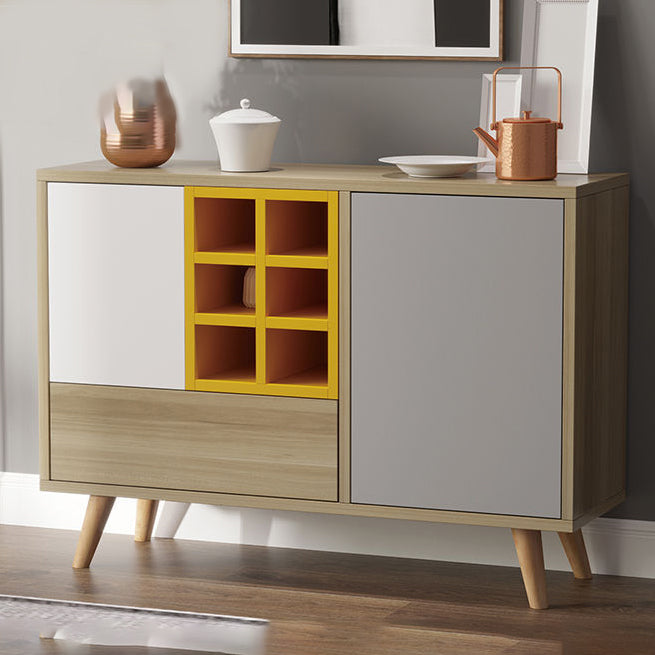 Scheda laterale in stile Glam Porta in legno ingegnerizzato per soggiorno