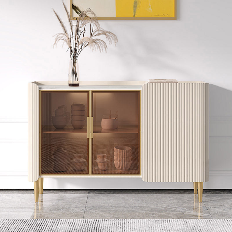 Tavolo a buffet in stile glam Credenza a buffet con armadi e cassetti